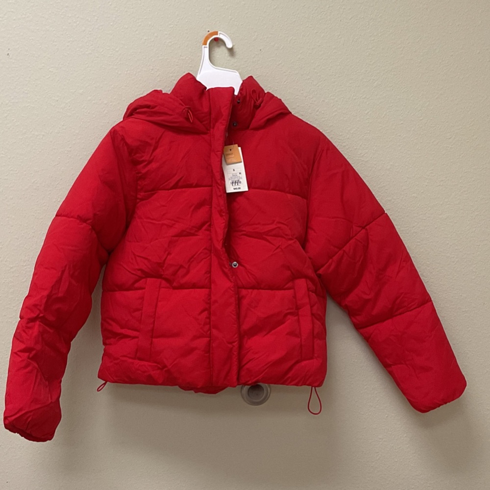 a new day Red Puffer Jacket